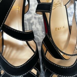 Christian Louboutin Black Strappy Heels